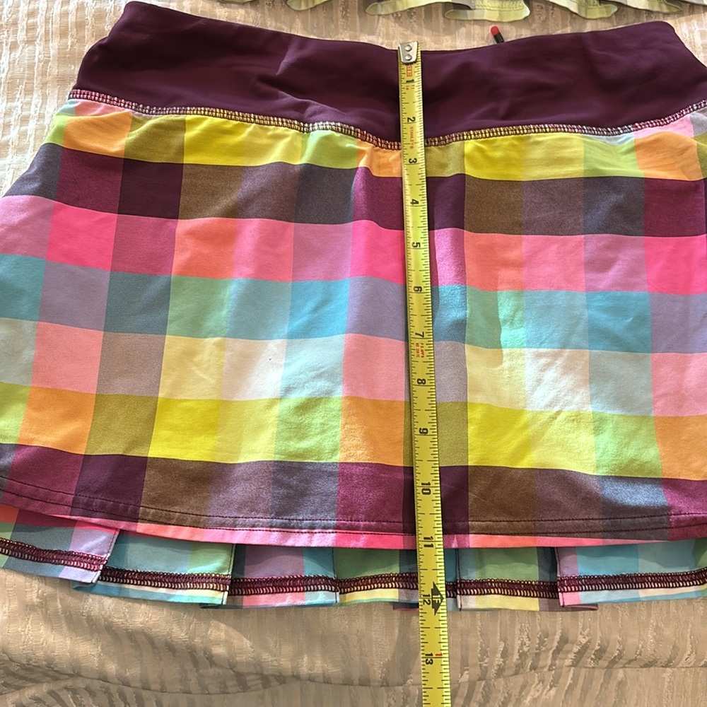 Lululemon Plaid skirt- purple and pinki - Picture 2 of 9